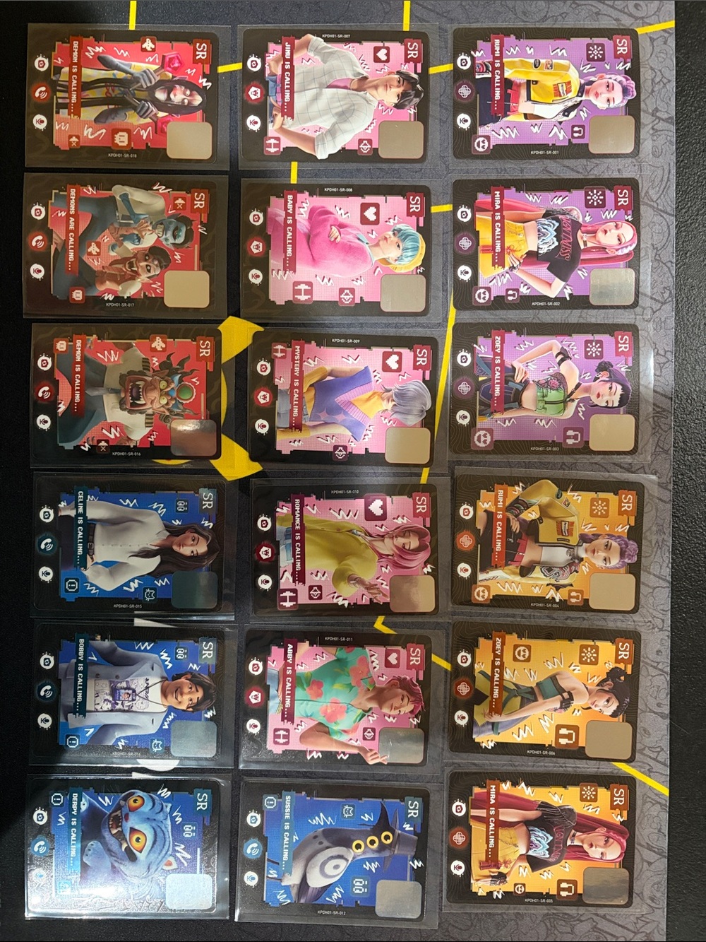 KPop Demon Hunters KAYOU trading cards complete SR set